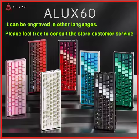 AJAZZ ALUX60 Aluminum Magnetic Mechanical Keyboard 0.125ms Latency RT 0.01mm 8K Rapid Trigger Gaming