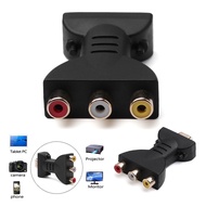 HDMI-compatible Jack to 3 RCA Video Audio AV Adapter Component Converter for DVD Projector Converter