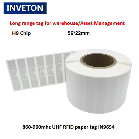 860-960MHZ UHF RFID Tag EPC 6C Sticker Alien 9654 Tag H3 U9 Adhesive Passive RFID Label Inlay for As