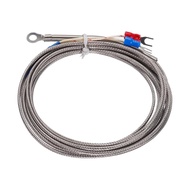 MECCANIXITY K Type Thermocouple Temperature Sensor PT100 5mm Ring High Temperature Probe 10ft Wire 0