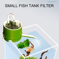 [Home Have Pets]3 In 1 Aquarium Filter Box Bamboo Tube Type Filter Impurities External Round Fish Tank Filter Wall-Mounted Drip Box Aquarium Supplies