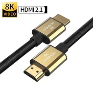 hdmi 2.1 สาย hdmi 8K ต่อทีวี 2K144Hz 8K60Hz 4K120Hz  48Gbps ultra High Speed EARC สำหรับ RTX 3080/RTX3090/PS5สาย hdmi ต่อทีวี Moshou HDMI 2.1 Cableคุณภาพของภาพ- ปล่อยสัญญาณความไวสูง 48g