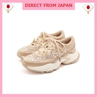 Flower Design Sheer Sneakers - 2WAY Women's Sneakers, Pink, Size 23.5 cm, by Randa