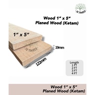 1" x 5" Planed Wood Solid (Yellow Meranti) Grade A [1 - 5 FT] / 1"x5" Kayu Ketam Solid (Meranti Kuni