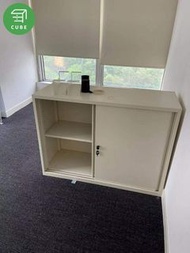 矮身趟門櫃 收納矮櫃 儲物櫃 資料櫃 文件櫃 木質 全新/二手 品牌企業辦公專用 雜物文具檔案整理櫃 節省空間辦公室儲物櫃 二手辦公收納神器 櫸木色 胡桃木色 紅木色 灰色 白色 【立方傢俬】專營買賣