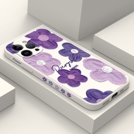 Purple Flowers Phone Case For iPhone 17 Air 16 Plus 16E Pro Max 4G 5G Fashion Cover