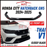 Honda City Hatchback GN5 2024 2025 FLRS Thai V1 Front Lip RS Bumper -Glossy Black
