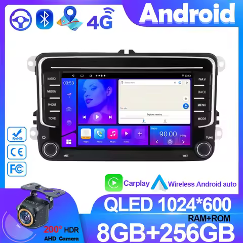 Android 15 Multimedia Player for VW Volkswagen Passat B7 B6 CC Golf 5 6 Touran Polo Tiguan Jetta Sko