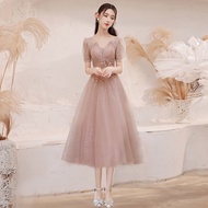 Banquet Evening Dress Female 2023 New High-end Luxury High Sense and Niche Temperament Host Performa