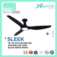 Bestar Sleek 48/60 Inch Ceiling Fan + 22W RGB LED Light Kit