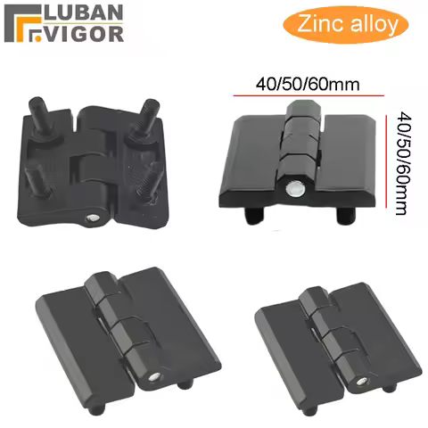 40x40 50x50 60x60 Zinc alloy hinges with Stud Thicken Black for Distribution box Electrical Cabinet