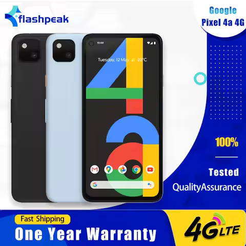 Original Google Pixel 4a 4G Mobile Phone NFC 6GB RAM 128GB ROM OLED 5.81'' 12MP+8MP Snapdragon 730G 