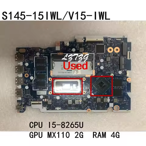 Motherboard With CPU I5-8265U For Lenovo Ideapad S145-15IWL/V15-IWL Laptop Motherboard With CPU I5-8