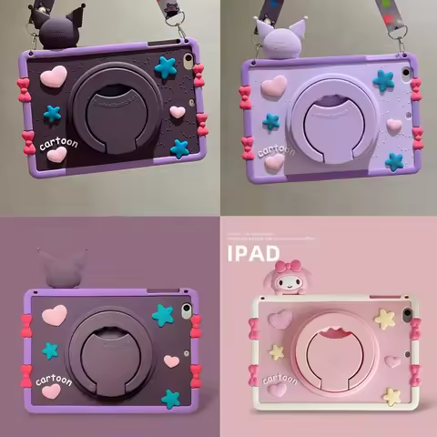 For IPad 10.2 7th 8th 9th 10th Gen Air 2 3 4 5 10.9 Pro 11 12.9 inch 9.7 A16 2025 Kuromi Kids Tablet