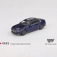 MINIGT 1: 64 BMW BMW i7 xDrive60 Metal Blue Simulation Alloy Car Model 1111