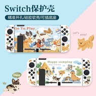 Cute Little Dog Case Compatible with Nintendo Switch Dockable, Protective PC Cover Compatible with Nintendo Switch Switch Oled