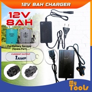 (Spare Part) Mytools 12V Battery Charger 8AH for Sprayer Pump Knapsack Heavy Duty Pengecas Bateri Pa