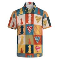 Funny Polo Shirt For Men Summer 3D Print Leaves Flower Short Sleeve Golf Polo Shirts Oversized Stree