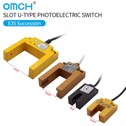 OMCH U-Type Slot Type Photoelectric Switch Sensor E3S-GS7 E3S-15 E3S-30 E3S-50 DC 12-24V NPN PNP NO 