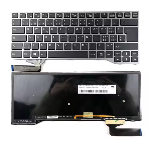 Swiss Backlit Laptop Keyboard For Fujitsu LifeBook E544 E546 E547 E733 E734 E736 E743 E744 E746 Seri