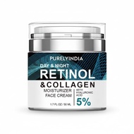 1% Retinol llagen Cream with 5% Hyaluronic Acid for Eyes & Face | Hydrating Anti-Aging Moisturizer t