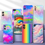 rainbow Soft Transparent Phone Case LG Lite Q510 Q92 Stylo 6 Stylo 7 V40 V50 V60 ThinQ Velvet G9 X S