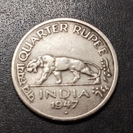 British India King George VI 1/4 Rupee 1947