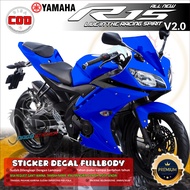 YAMAHA R15 V2.0 FULL BODY MOTORCYCLE DECAL STICKER Simple Plain Motif Code KF4000 DESIGN CAN BE REQU