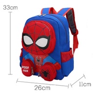 33cm 3D Kids Children Student Primary Spiderman School Bag Beg Budak Sekolah Rendah Spiderman