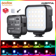 Godox LED 6R RGB แฟลชวิดีโอหรี่แสงได้0-360สี3200K-6500K 13 FX Effects สำหรับแฟลชวิดีโอ