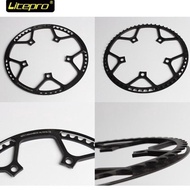 Chainring Litepro 47T Bcd 130Mm 5Bolt With Guard Single Crank Bike