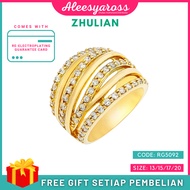 [RG5092] Cincin BARIS BESAR ZHULIAN Gold Plated Ring Jewellery Cincin Zhulian Original Zhulian Ring