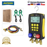 AUTOOL LM120 Plus Digital Manifold Meter Air Conditioning Vacuum Gauge for Refrigeration HVAC Vacuum Pressure Temperature Tester