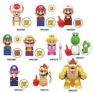 โมเดล Action FIGURE Anime MOC ซูเปอร์มาริโอ้โมเดล Bowser Yoshi Koopa อิฐบล็อกตัวต่อของเล่นสำหรับของข