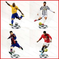 Flip World Cup Football Star Ronaldo Beckham Messi Mbappé Haaland Action Figure Acrylic Model Toys T