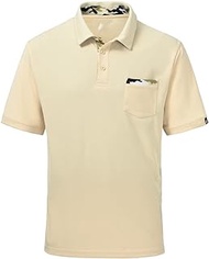XMTXZYM Men's Summer Polo Shirt Golf Shirt Short Sleeve T-shirt Breathable Tennis Street Casual Wear (Color : D, Size : Lcode)