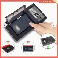 [Lovoski2] VHS to Vhsc Cassette Converter,Tape Player Converter,Gifts,for Elders Black Portable Tape