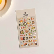 Korea Korea sonia Stickers Food Travel 5 Toast Salad Broccoli Avocado Handbook Material Decorative S