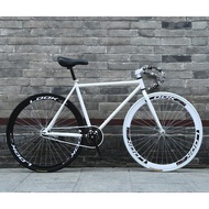 FIXEDGEAR จักรยานฟิกเกียร์ เสือหมอบ ล้อ 26 นิ้ว ขอบ 40 มิล เฟรมเหล็ก ขนาดยาง 700 x 23 c 10262