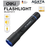 DELI Flashlight DL5510115 Modes Adjustable Rechargeable Waterproof Portable Flashlight IP44 Rating L