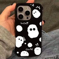 White Little Ghost iPhone15 Suitable for 11 Apple X Mobile Phone Protective Case 12 Soft 14 Transpar