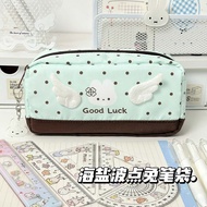 Angel Bunny Pencil Case High-value Student Stationery Storage Bag Portable Large-capacity Storage Co
