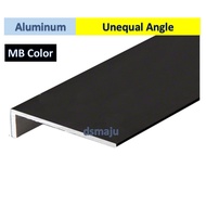 MB Color Aluminum Unequal Angle Bar MB Aluminium Angle Corner L Shape Aluminum L Bar Black Color Alu