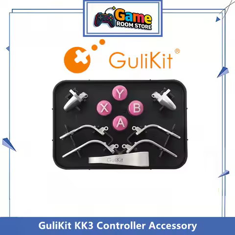 GuliKit KK3 Controller Accessory Pack with 6 Rear Paddles,4 PC Layout ABXY Button,1 Keycap Puller fo