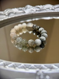 灰兔毛千層幽靈幽靈穿髮清邁銀設計款手鏈