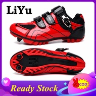 LiYu Outdoor MTB Shoes For Men Self-locking Mountain Bike Shoes Men Women Cycling Shoes Couple Bicycle Sneakers Non-slip Cleats Bike Shoes Professional Racing Sports Shoes Shimano Cycling Shoes