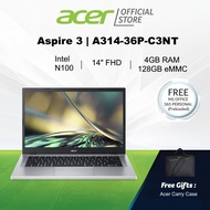 Acer Aspire 3 | A314-36P-C3NT(Silver) Lightweight Laptop - Preloaded 1 Year Microsoft Office 365 Personal