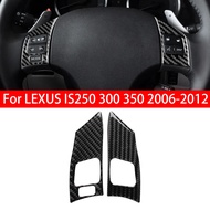 For LEXUS IS250 300 350 2006-2012 Car Black Carbon Fiber Steering Wheel Button Cover Trim Interior Sticker Decor Accessories