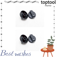 TOPTOOL 4 Pack Gas Range Knob, Black Round Universal Control Knobs, Durable ABS Burner Stove Knob General Electric Cooktop Burner