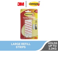 3M Command White Large Refill Strips, 8/Pack, Holds Up to 2.2kg, Damage Free, Holds Strongly
